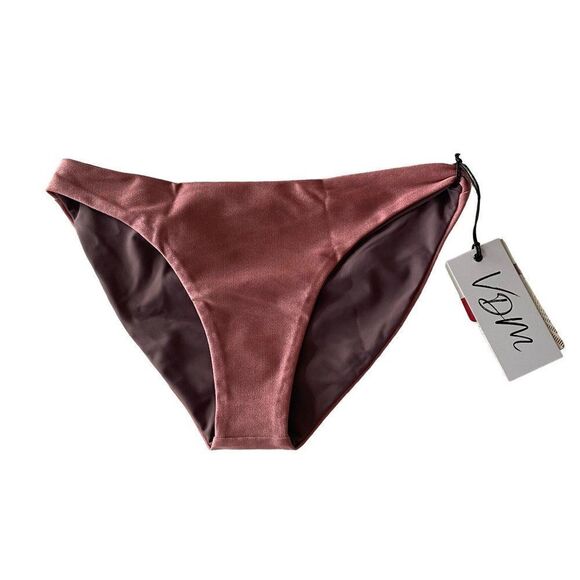 VDM x Revolve Metallic Rose Reversible Bikini Bottom NWT XS / Large - Picture 1 of 6
